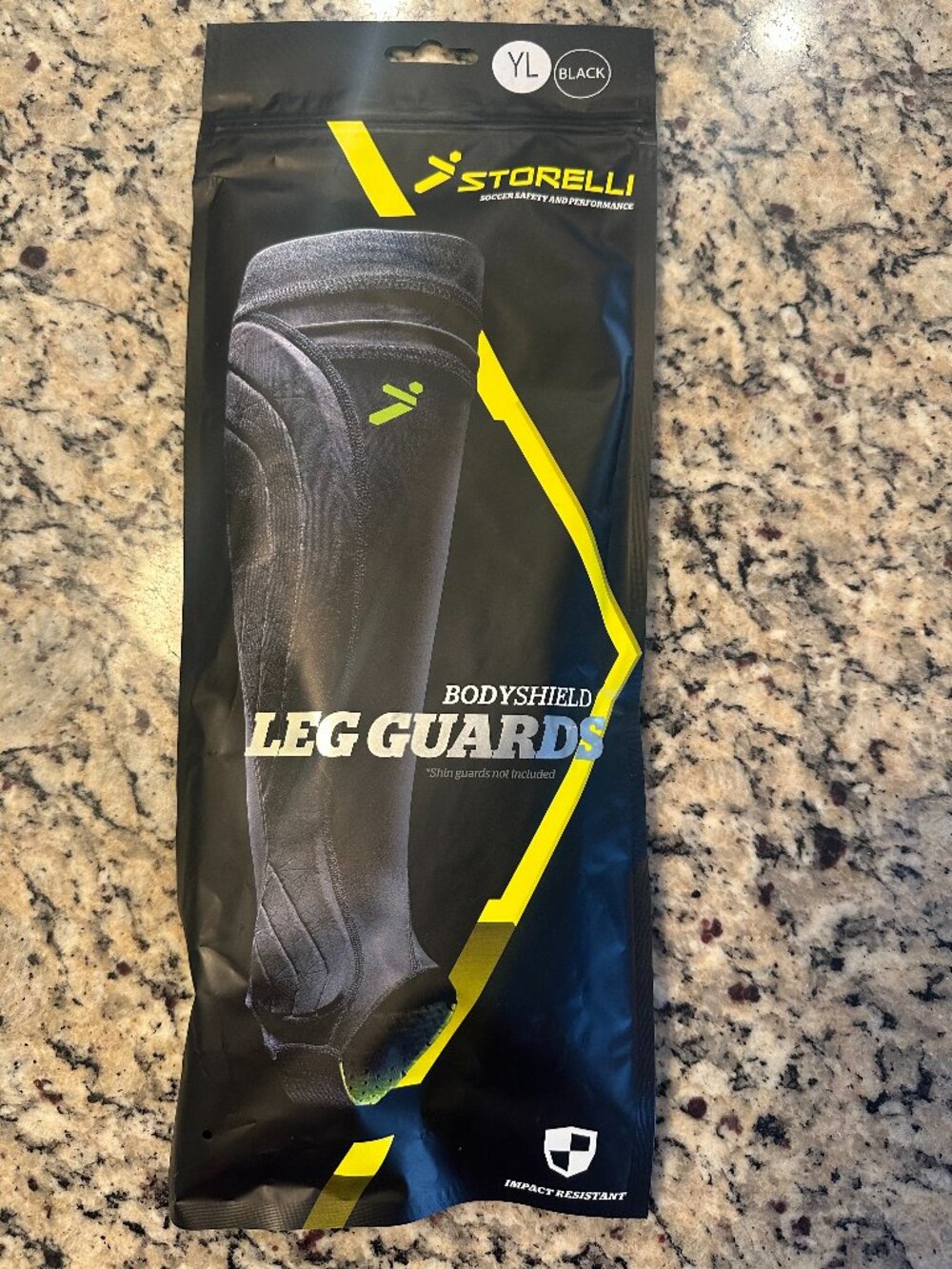 STORELLI BODYSHIELD LEG GUARDS BLACK YOUTH LARGE